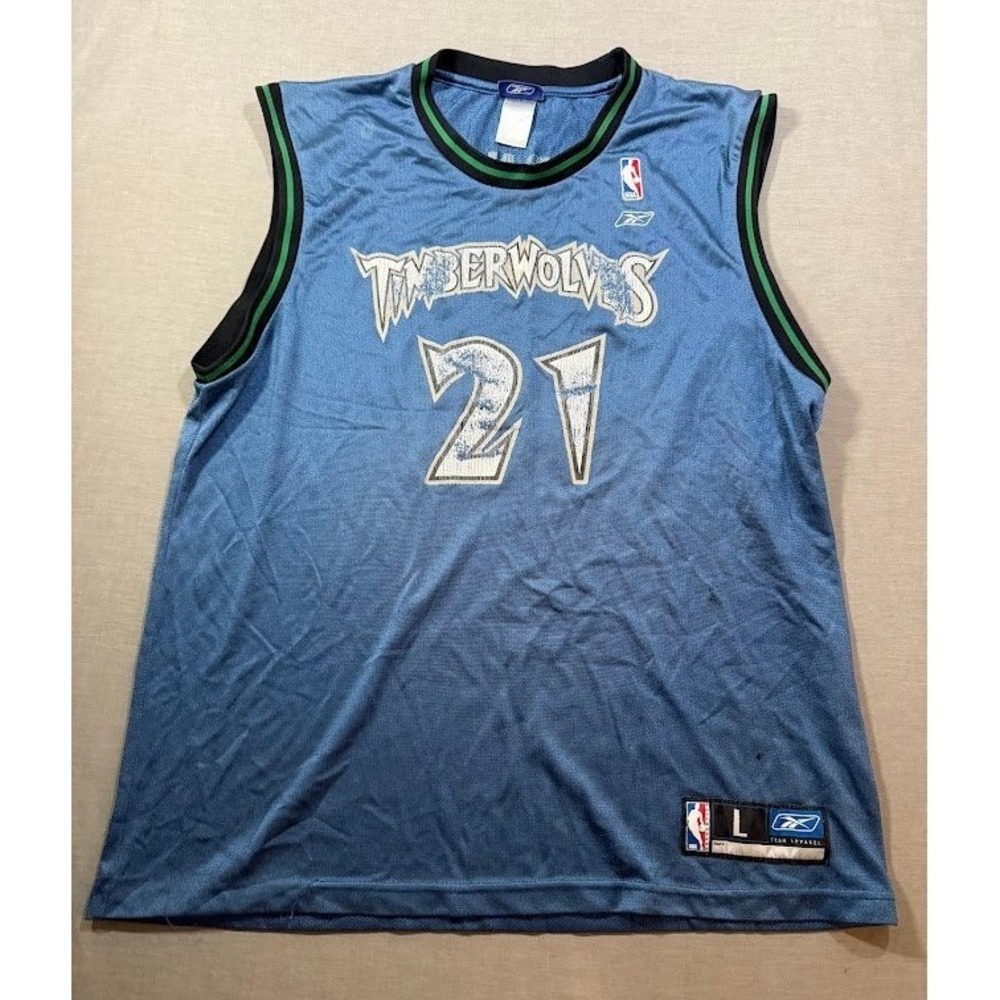 Minnesota Timberwolves Kevin Garnett 21 Basketball Jersey Reebok Size L